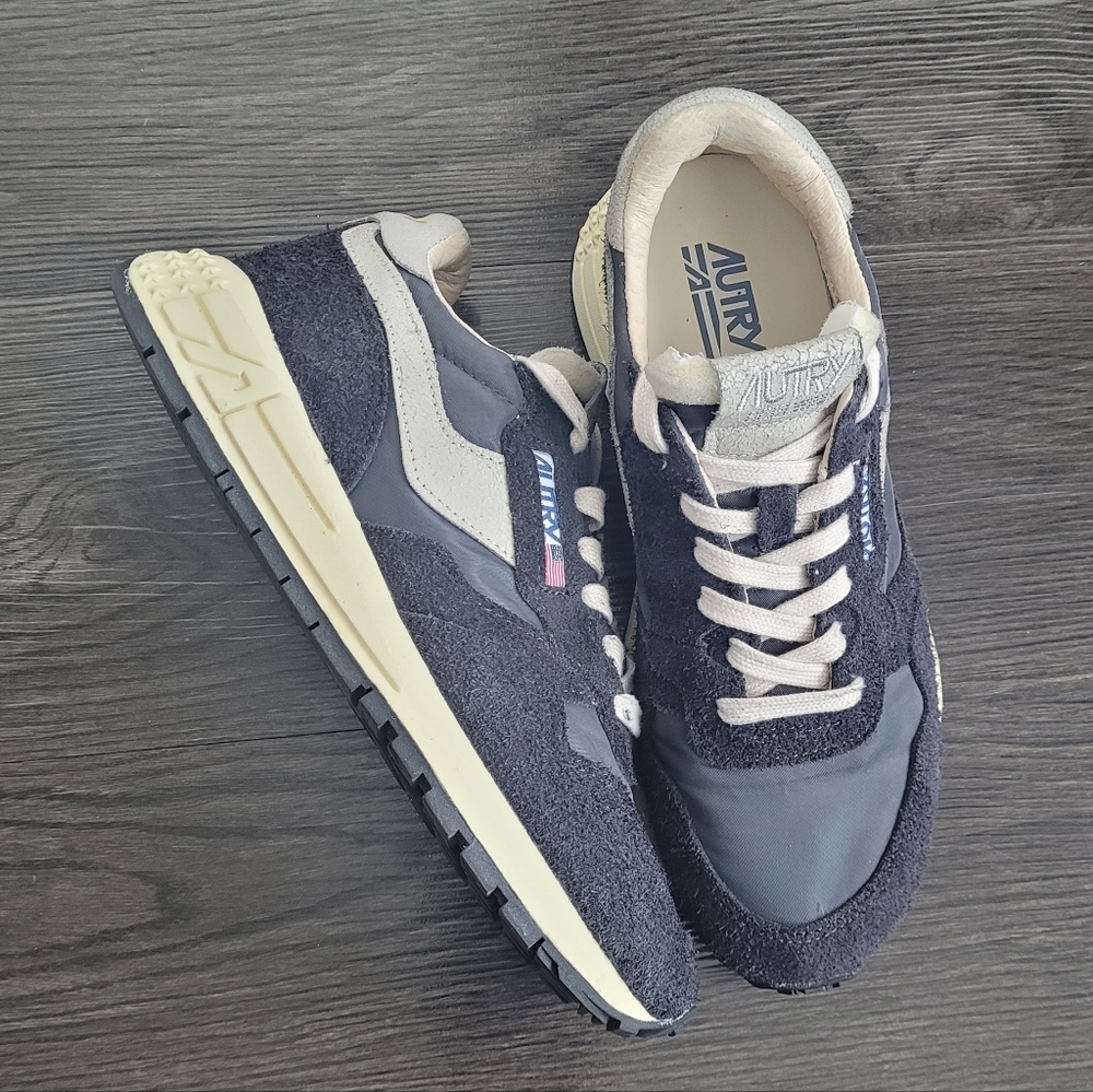 Autry Reelwind Low Paneled Suede Retro Trainer Sneakers Athleisure